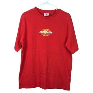 Daily Paper Men's Crewneck‎ T-Shirt Red World Tour NWOT Sz Medium